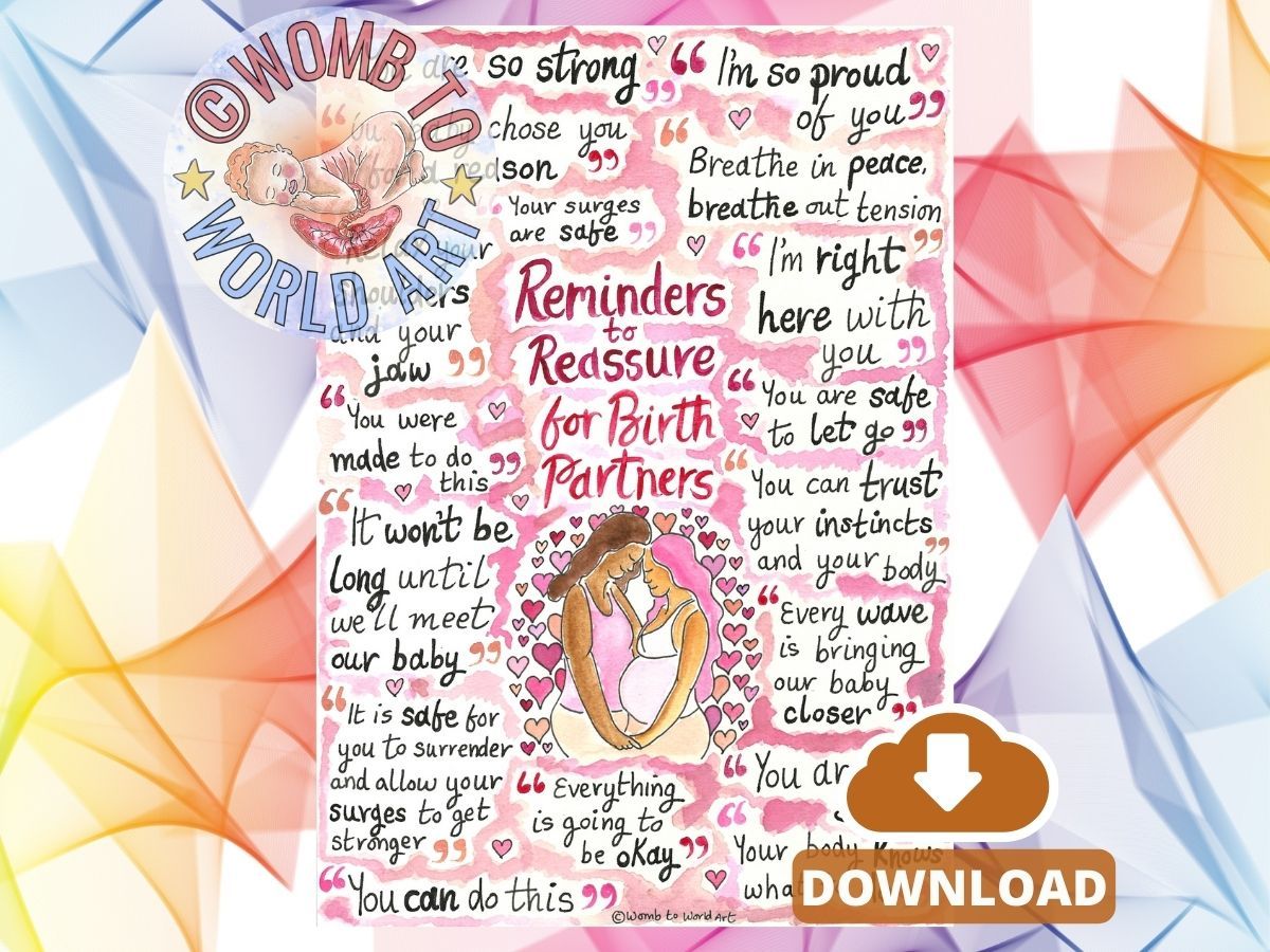 Birth Partner Affirmations A4 Handout