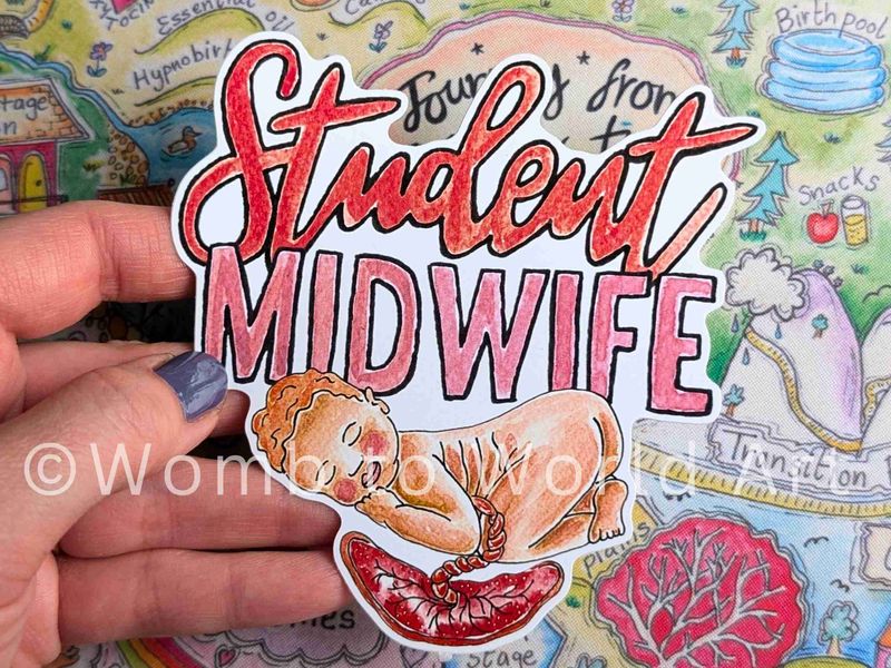 Student Midwife 10cm Sticker