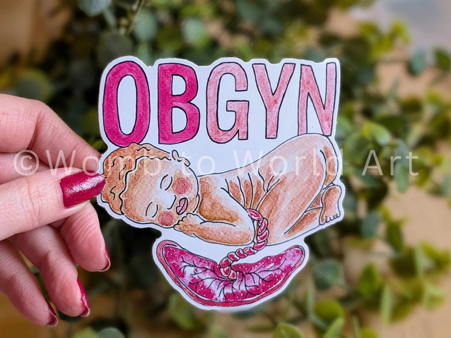 OBGYN 10cm Vinyl Sticker