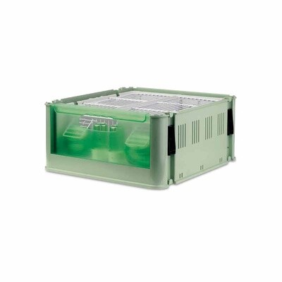 Transport Cage With External Feeder/Drinker