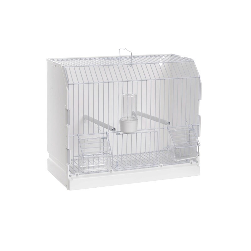 Exposition Cage 3 Doors White Grid
