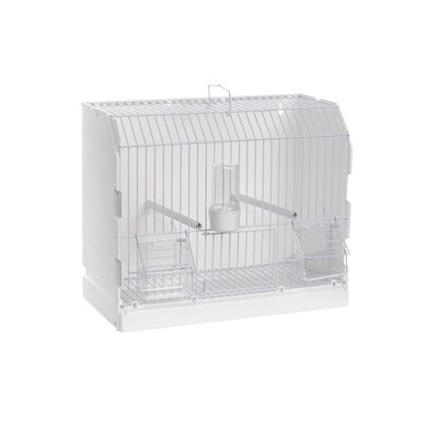Exposition Cage 3 Doors White Grid
