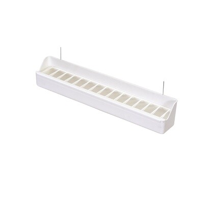 White Aviary Feeder With Iron Hooks
