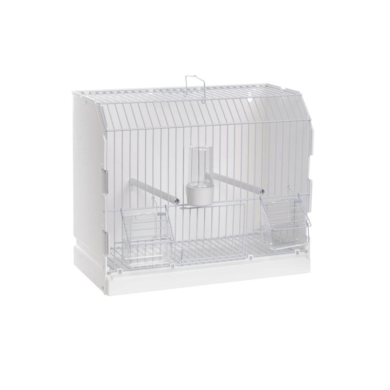 Exposition Cage 3 Doors White Grid