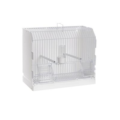Exposition Cage 3 Doors White Grid