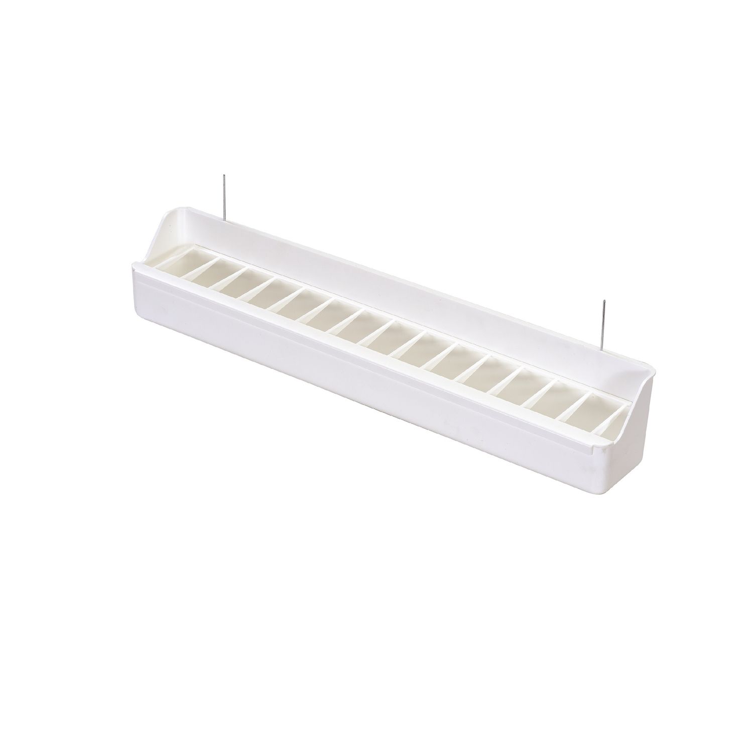 White Aviary Feeder With Iron Hooks