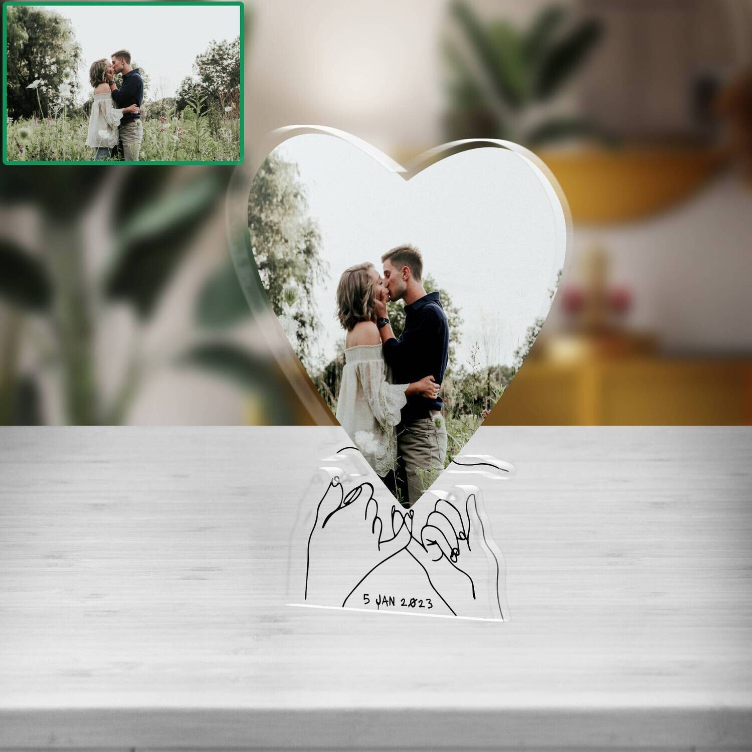Personalized Acrylic Plaque with Custom Photo and Date