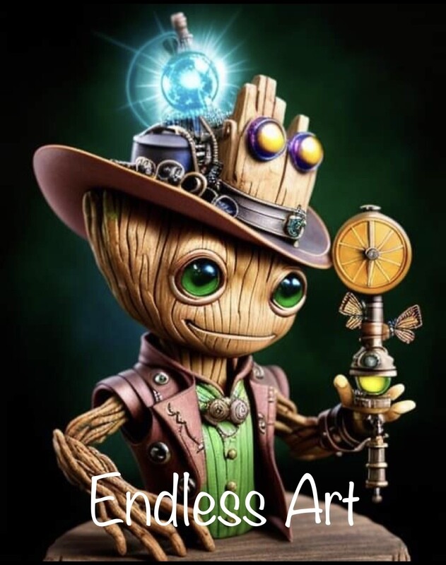Steampunk Groot …Diamond Painting
