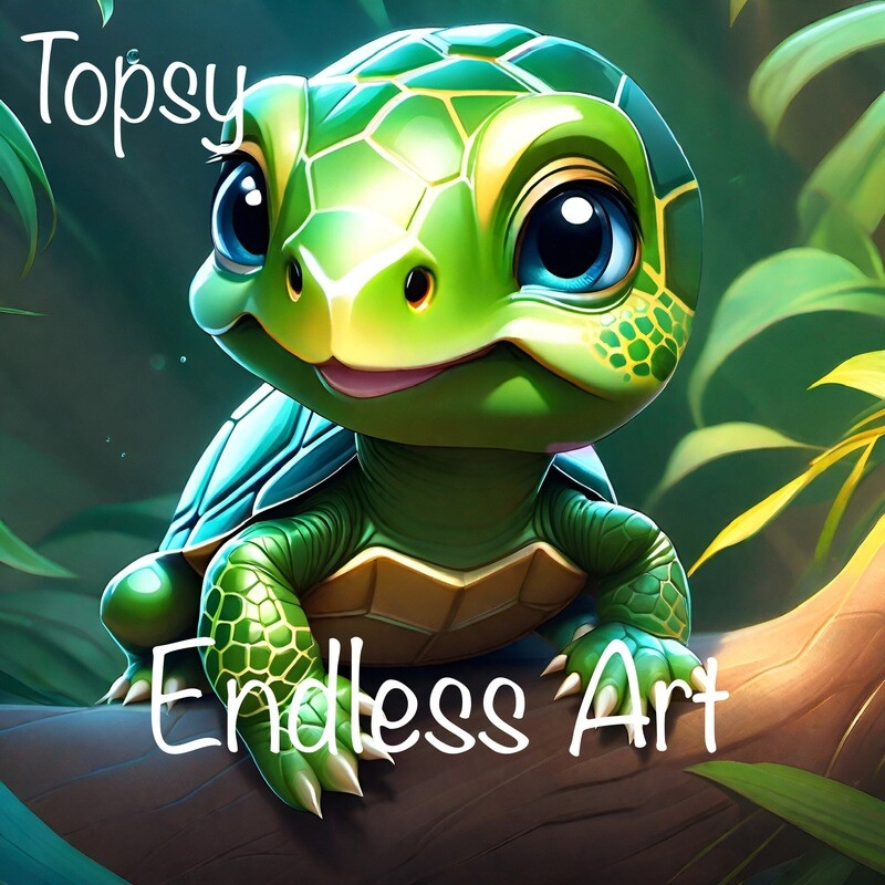 Turtle cuteness.. Topsy our Endless Art Crazy Critter Range….,Diamond Painting