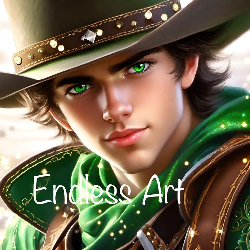 Green eyed cowboy ..,….Diamond Painting