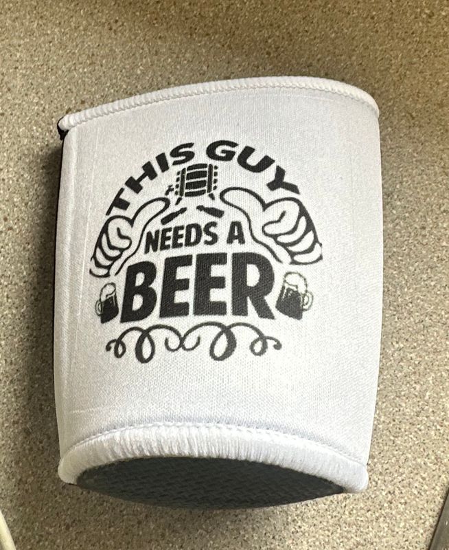 Subliminated stubbie holder