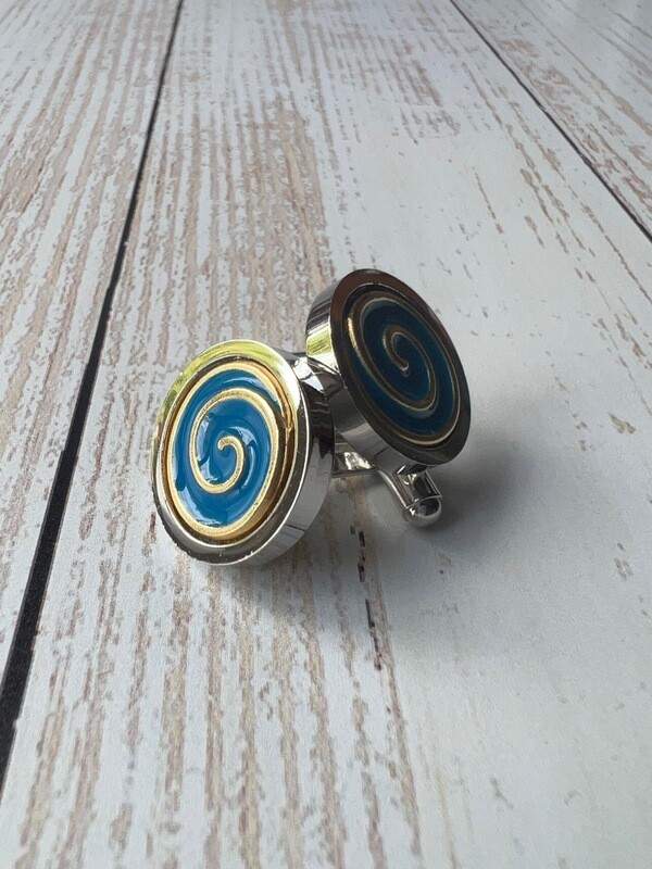 Blue and Gold Swirl