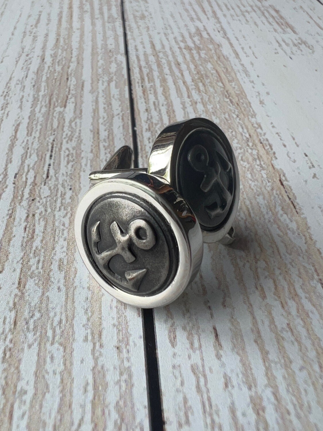 Grey Pewter Anchor Cufflinks