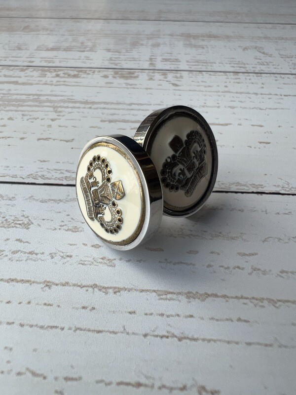 Enamel Crown Cufflinks