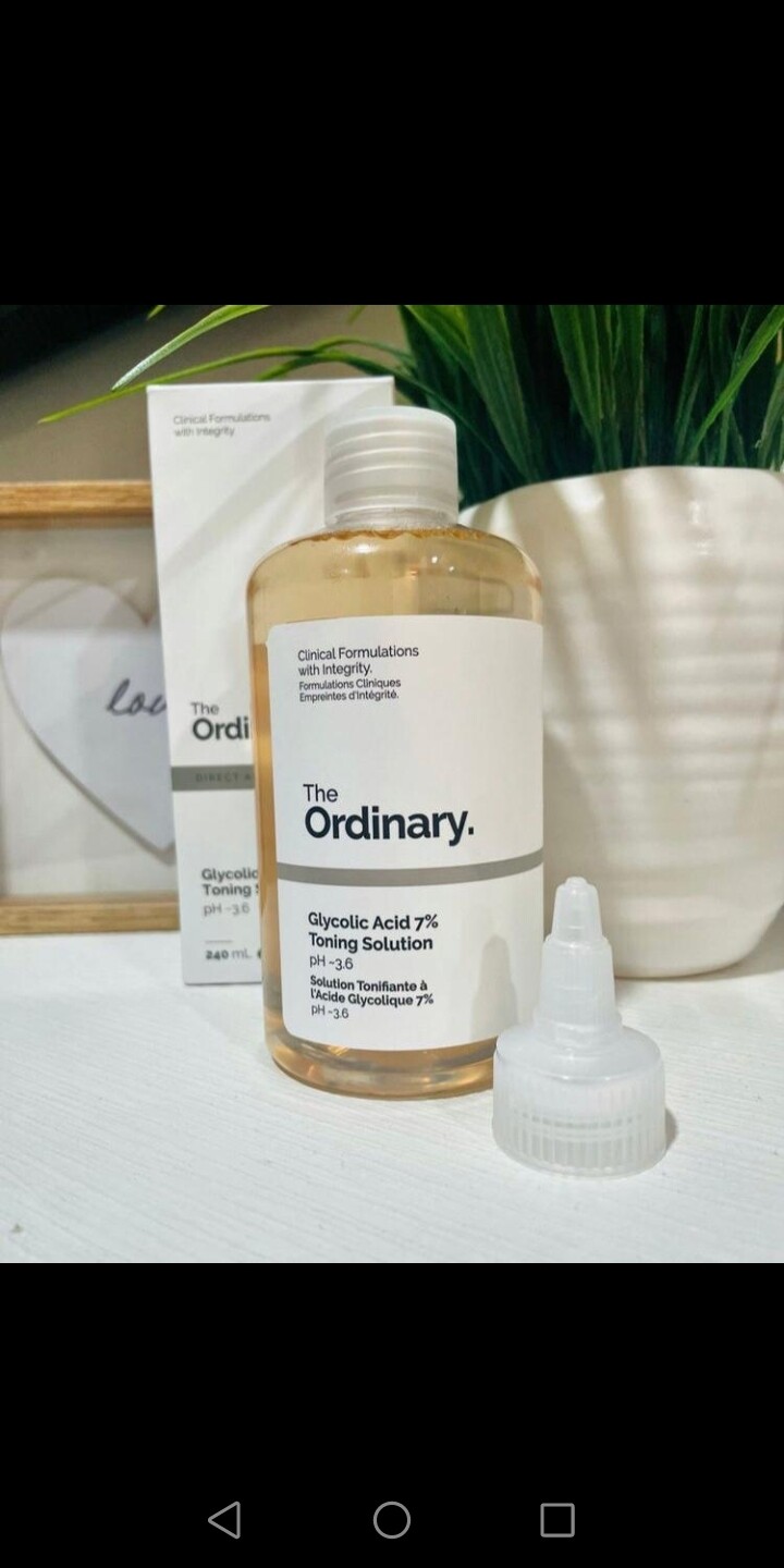 the ordinary peeling solution and hyaluronic face serum!