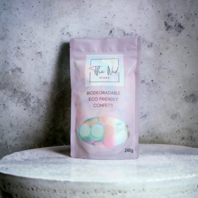 Rainbow biodegradable confetti circles (Bag only)