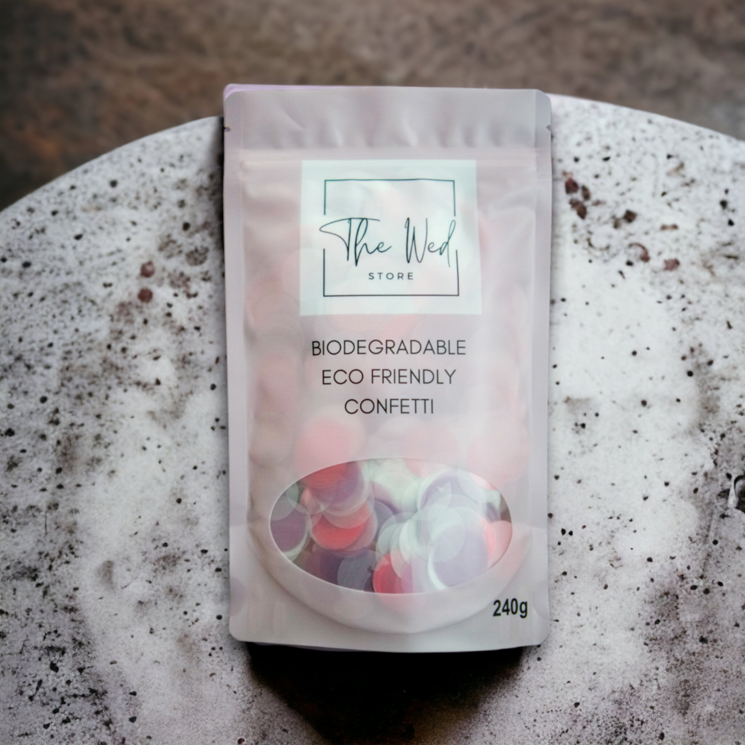 Fairy floss biodegradable confetti circles
30 guests (Bag only)
