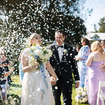 Baby blue biodegradable confetti circles
30 guests (Bag only)