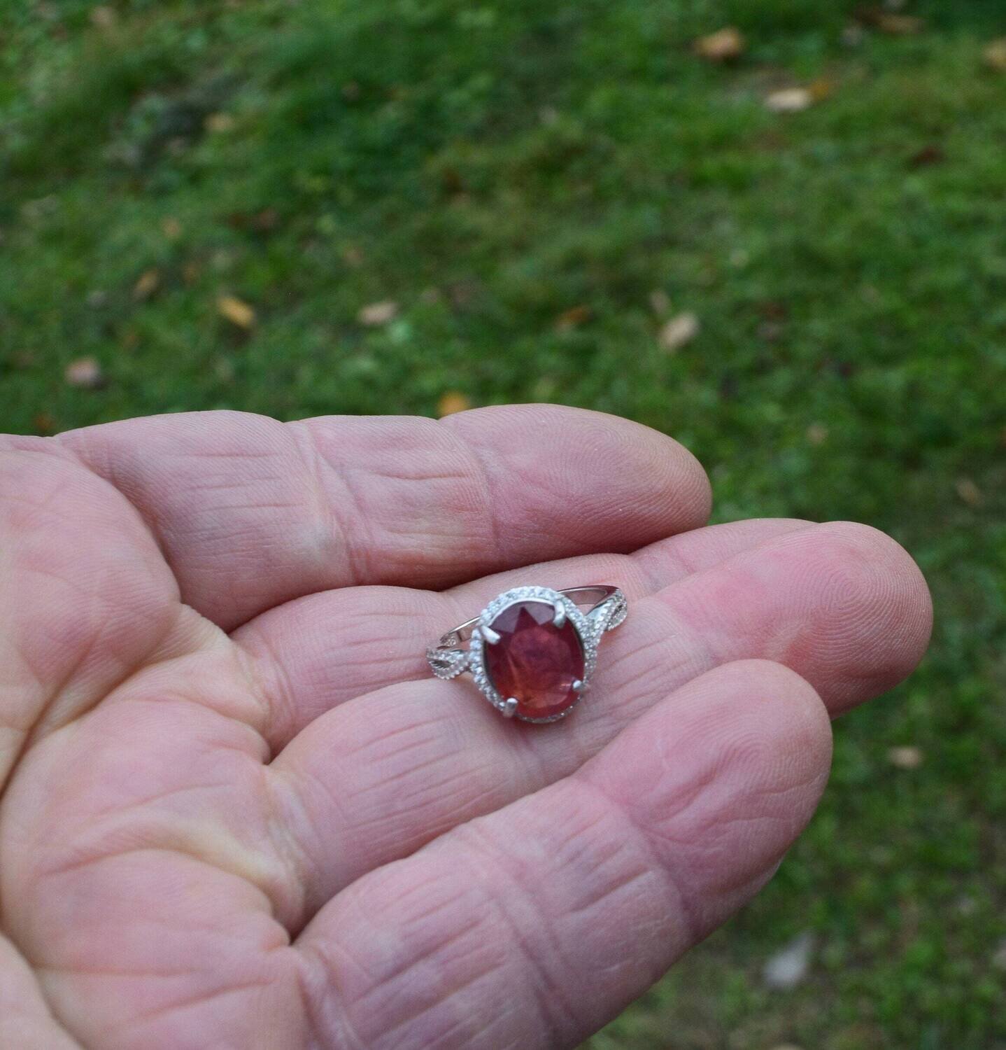 Size 7 Sapphire Ring, Appraised Independent  Master Valuer: $1,300 Stone only! 3.63 ct. 11.x8.9mm. See Video