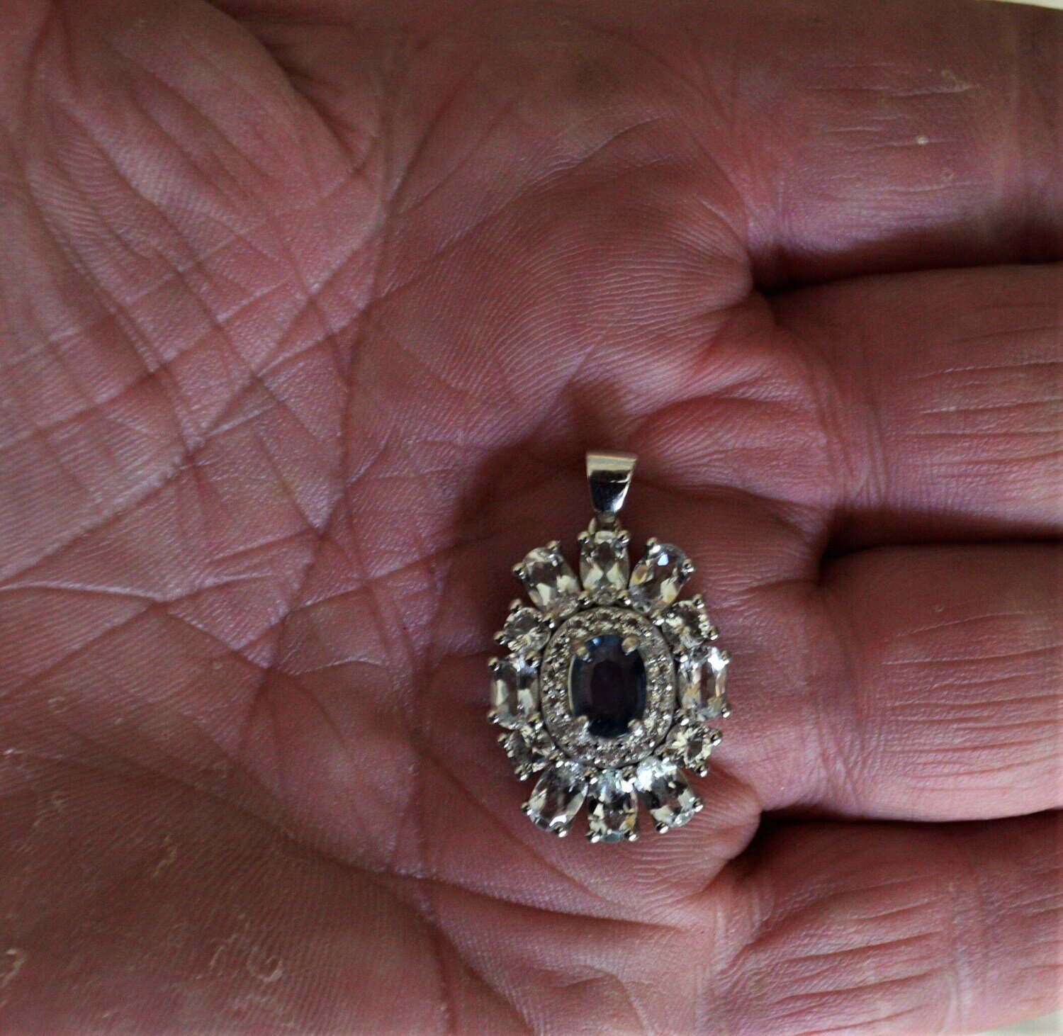 Sapphire Pendant. A 1.36 cwt Natural Earth Mined Blue Sapphire. . 8x6x2.8mm . Sept. Birthstone. See Video