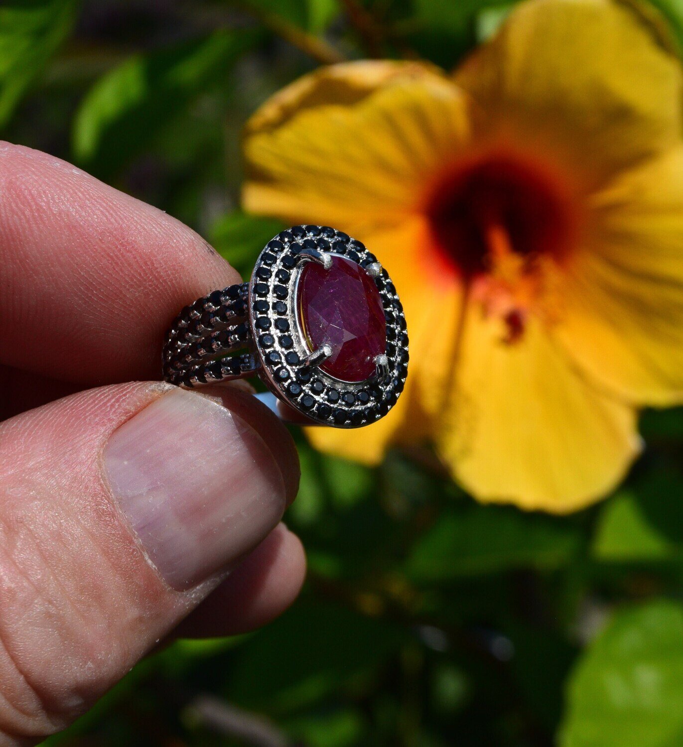 Size 8 Ring. Ruby, Approx. 6.4  cwt. Natural Earth Mined . See Video