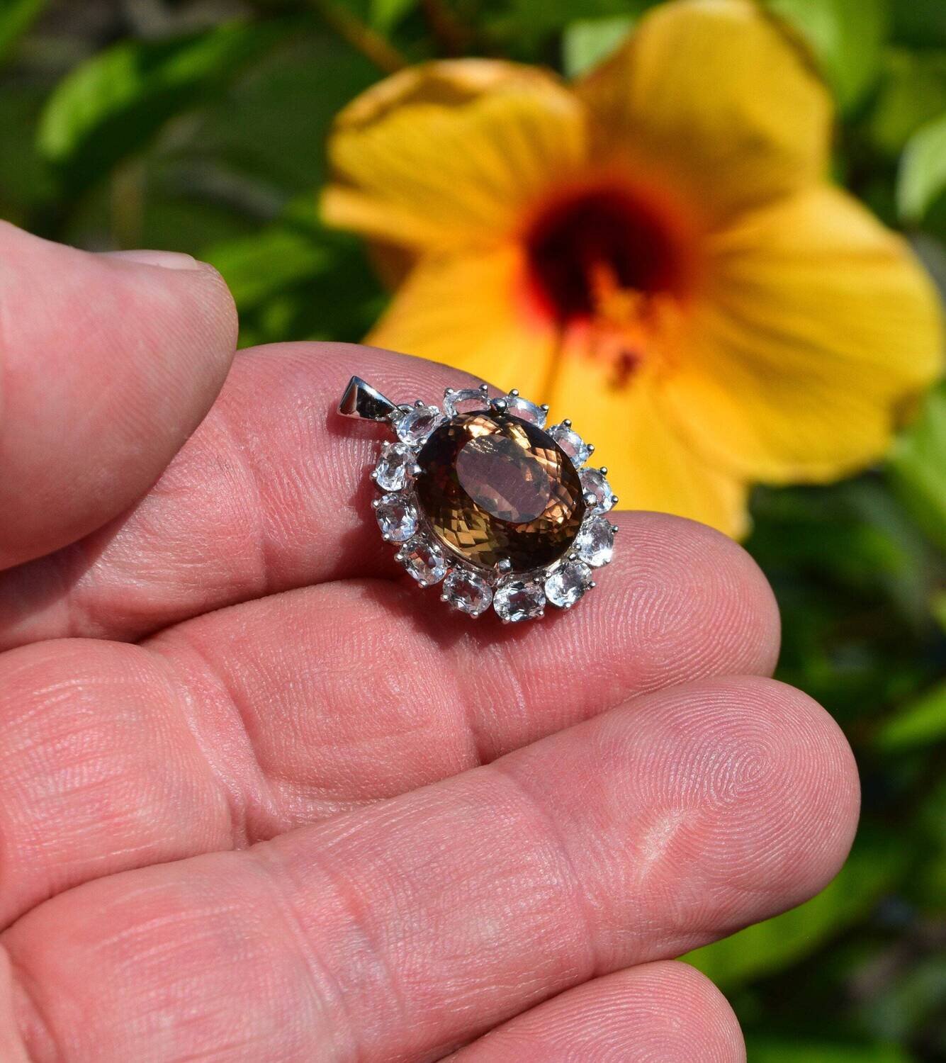 Topaz Pendant, 11.68 cwt. Natural Earth Mined .  Appraised by Independent Master Valuer. See Video