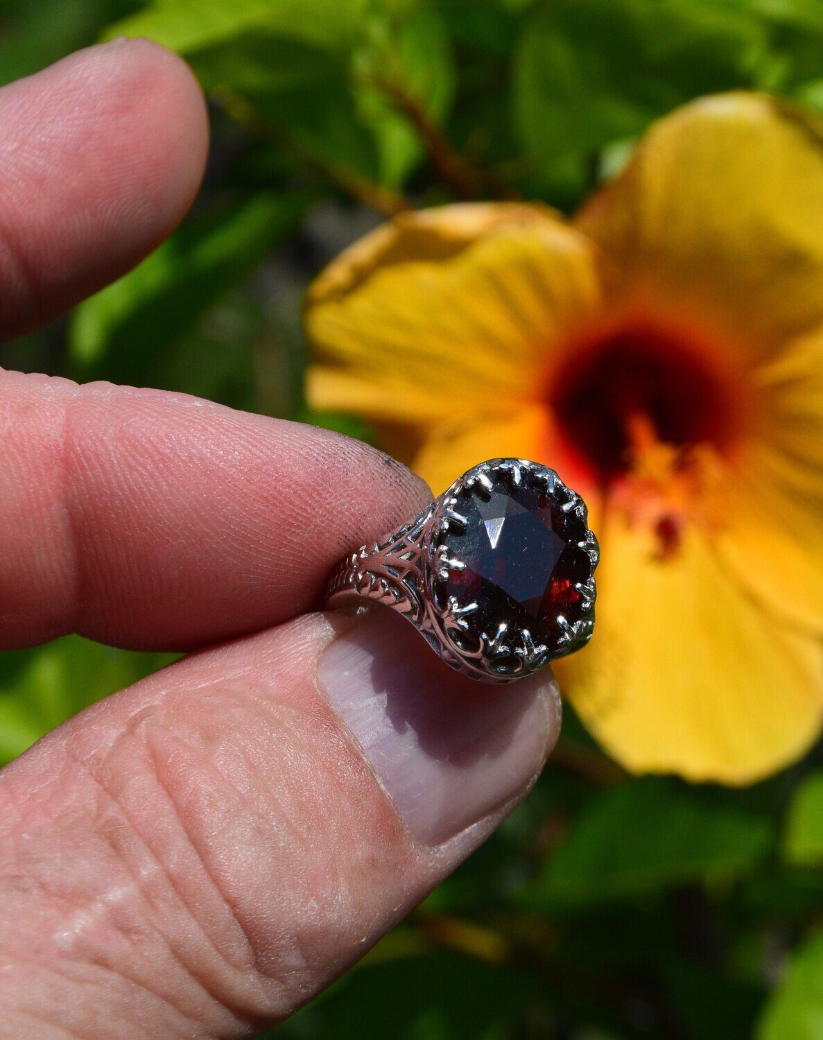 Size 7 Ring. Tourmaline, Approx. 8.3  cwt. Natural Earth Mined October Birthday. See Video