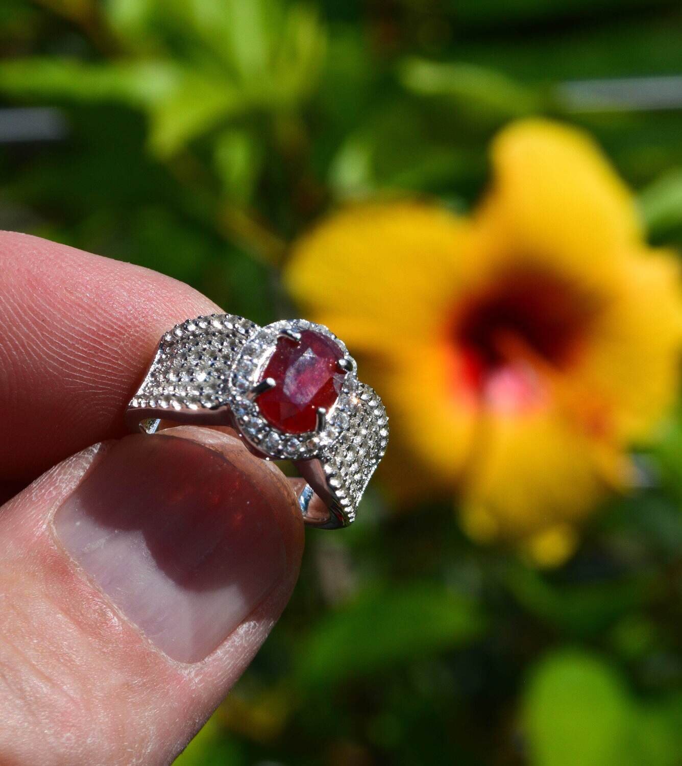 Size 7 Ring. 1.68 cwt. Ruby.  Independent  Master Valuer Appraised for $600  BEFORE Setting .