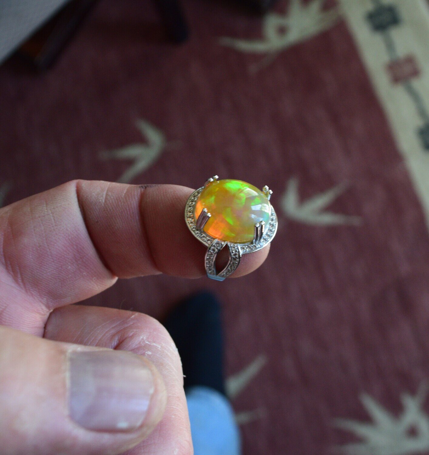 Size 7 Opal Ring. 12.5 cwt Opal . Appraised by Master Valuer Retail Replacement: $1,955