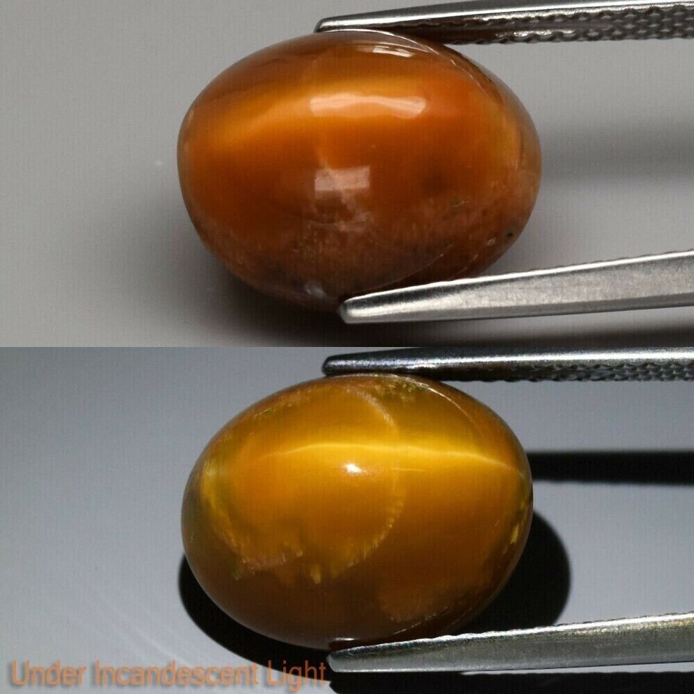 6.86 cwt Untreated Earth Mined Opal Cat&#39;s Eye . October Birthday. See Video.