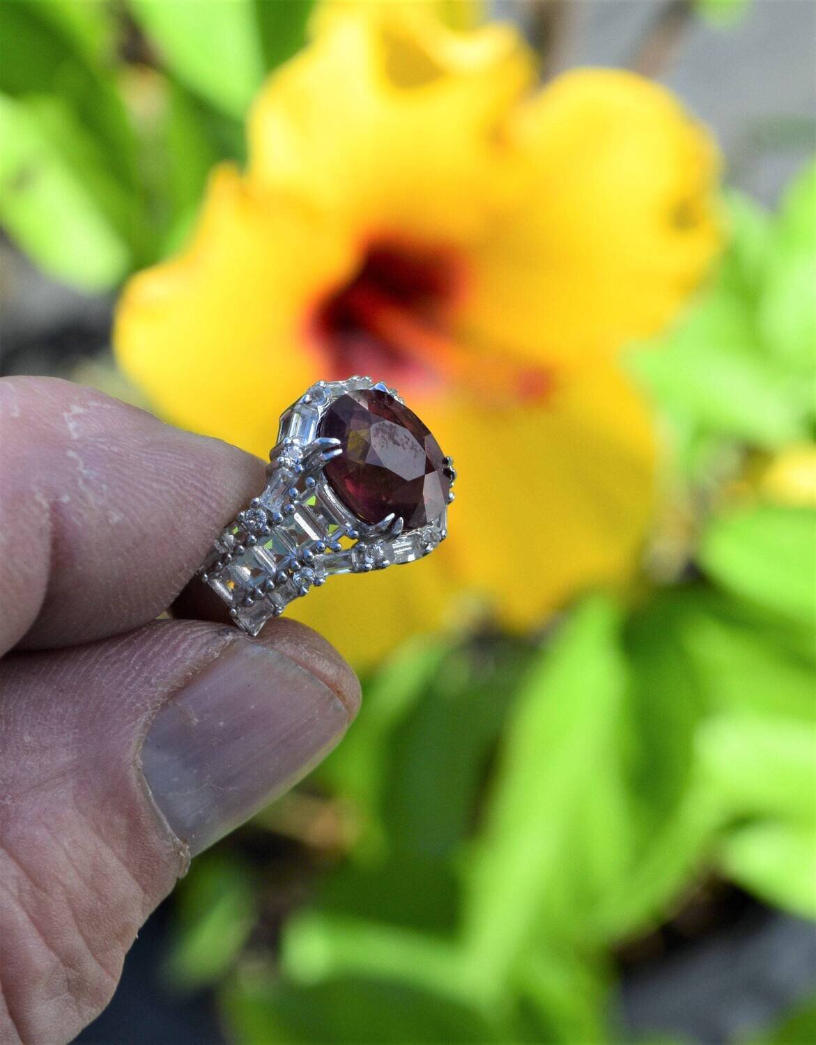 Size 7 Ring.  Tourmaline 4.15cwt. Natural Earth Mined .See Video