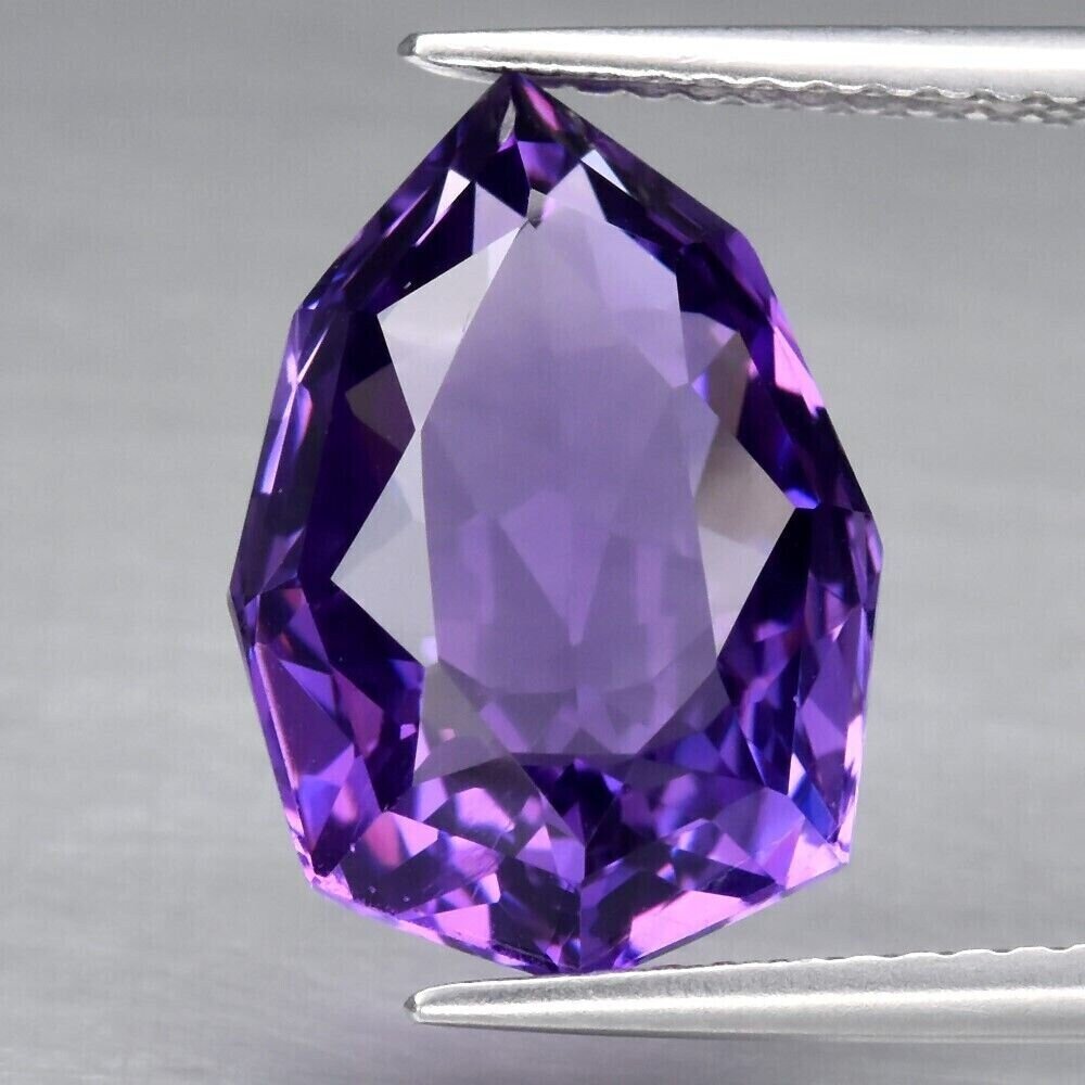 Amethyst, Approx. 6cwt.  Natural Earth Mined. 14.3x10.2x7.3mm. Unique Cut. Unheated. February Birthday. See Video.