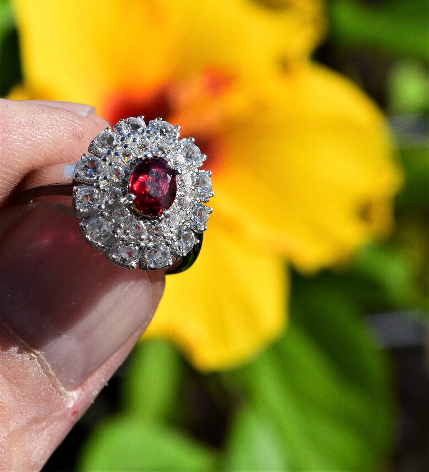 Size 7 Ring. A  1cwt. Earth Mined Ruby .July Birthstone.  6.3x5mm. See Video. See NOTE.
