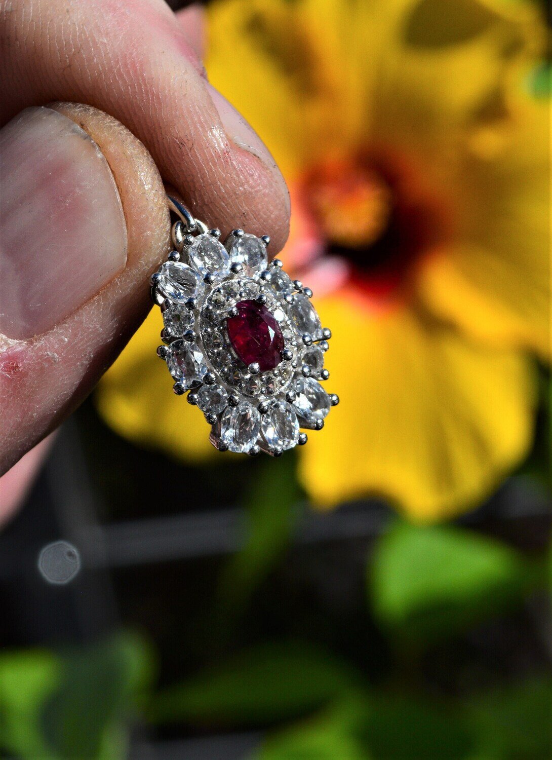 Ruby Pendant, Approx.  A  .6cwt. Ruby. Natural Earth Mined .  July Birthday