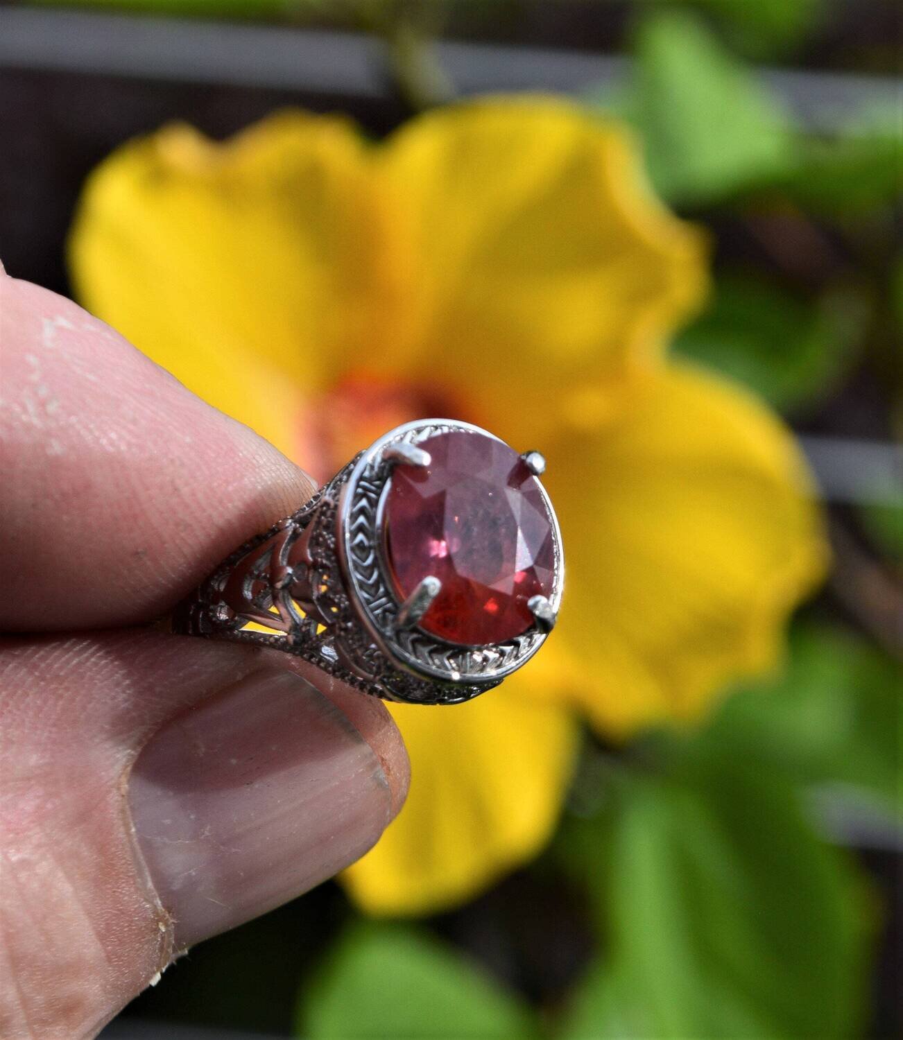 Size 7 Ring. Sapphire . A 5.9cwt.Earth Mined .Master Valuer Appraised for $665 Before Setting. See Video