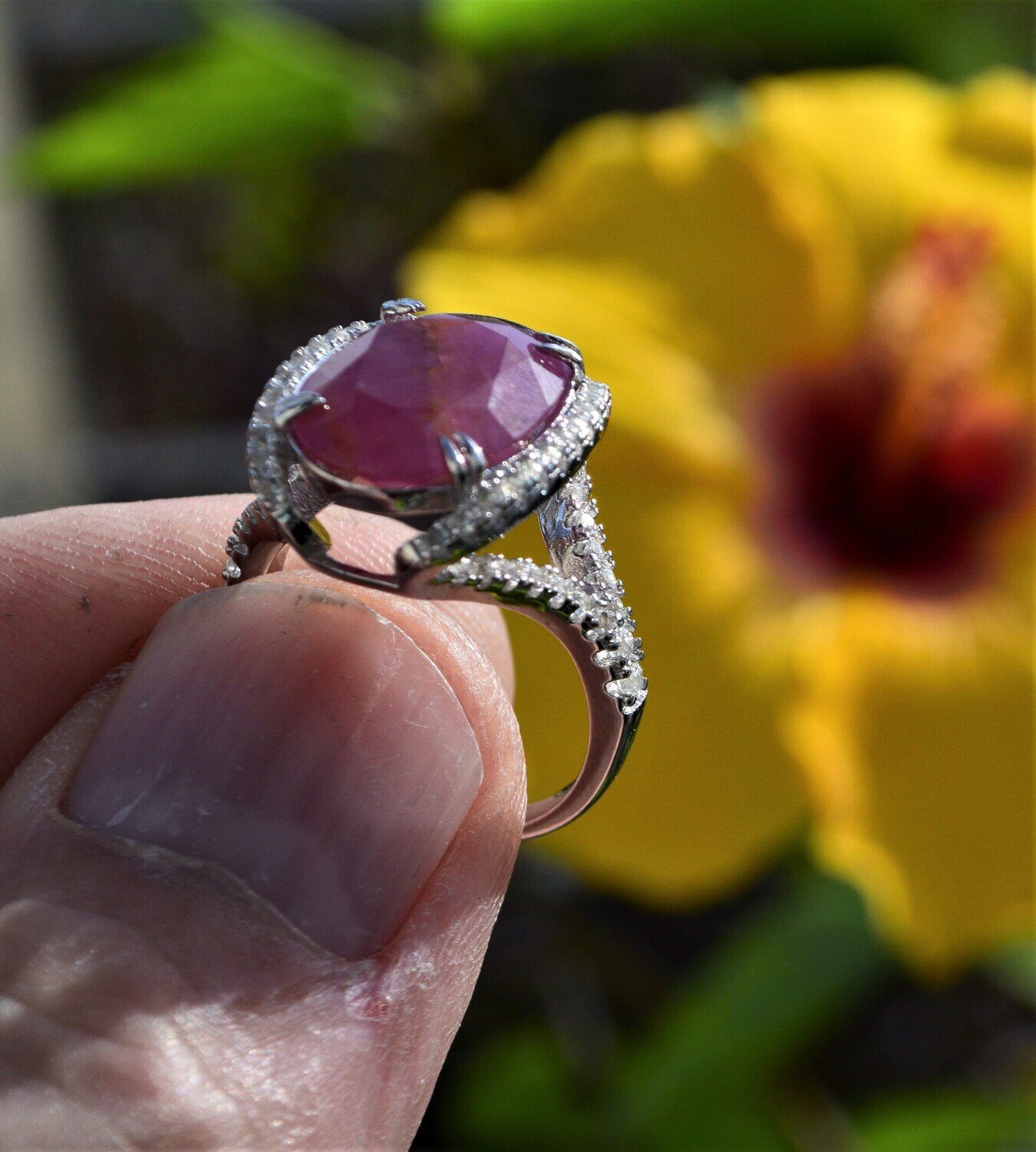 Size 7 Ring .  Earth Mined  8.8cwt Pink Sapphire set in ring. September  Birthday. Unheated. See Video