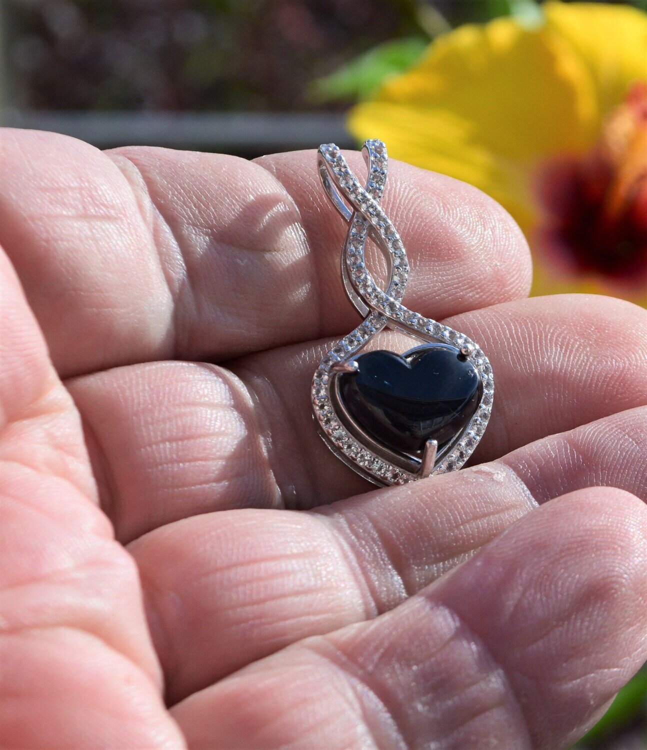 Earth Mined Blue Star Sapphire Cabochon Heart set in Pendant . 8.3 cwt See Video