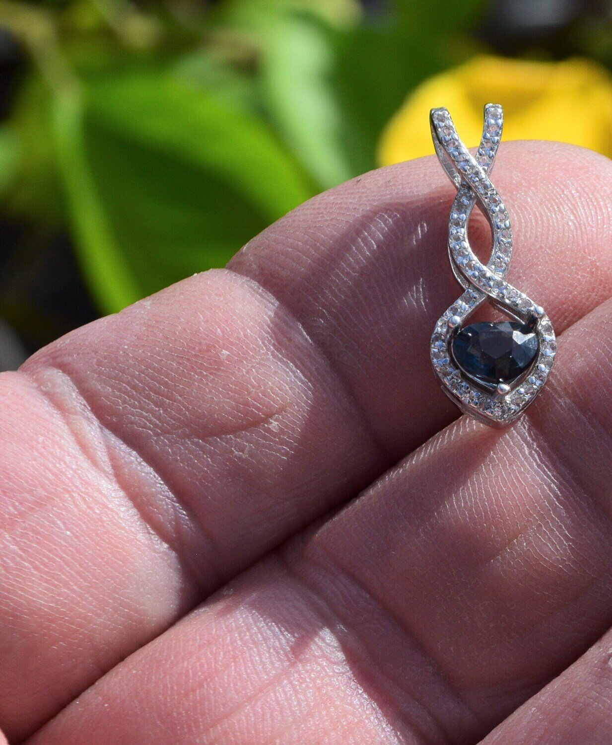 Earth Mined Greenish Blue Sapphire Heart. Sept. Birthday. See IMPORTANT Note. See Video