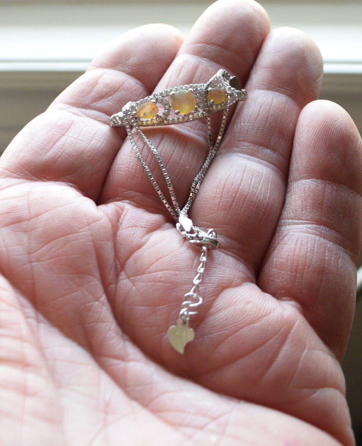 Opal  Bracelet.  Earth Mined Opals, 4x6 and 6 mm. 6.5 to 7.5&quot; long, October  Birthday.