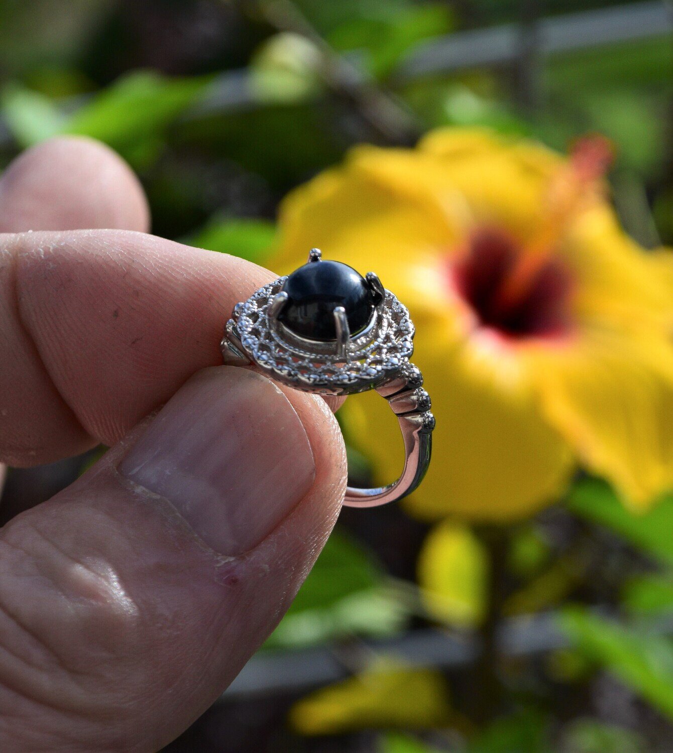 Size 7 Ring. Earth Mined Blue Sapphire . September  Birthday. See Note. See Video