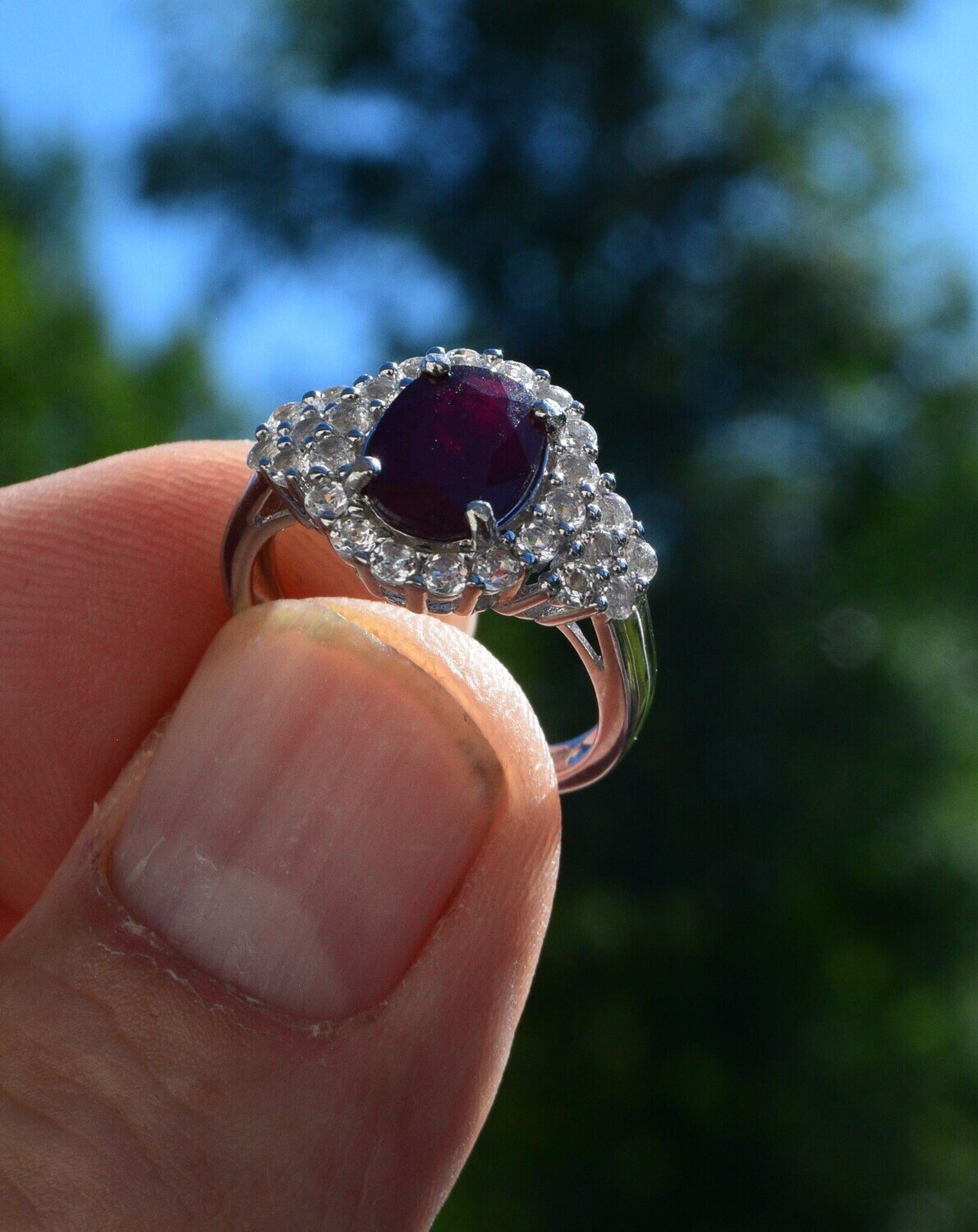 Size 7 Ring. Ruby, 2.11cwt. Natural Earth Mined .  Appraised for $620 Retail Replacement. See Video