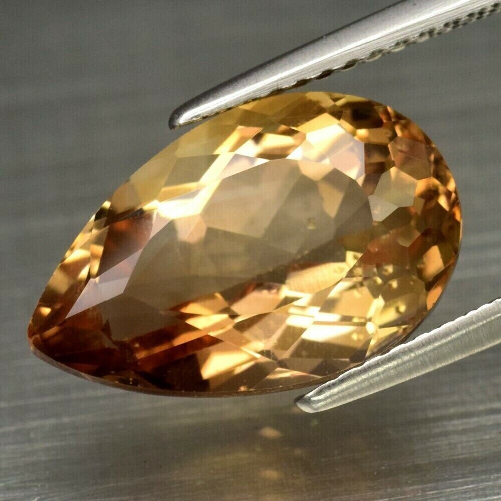 6.18 cwt. Natural Earth Mined Topaz.  14.2 x 9.2 x 6.4 mm. November Birthday. See Video