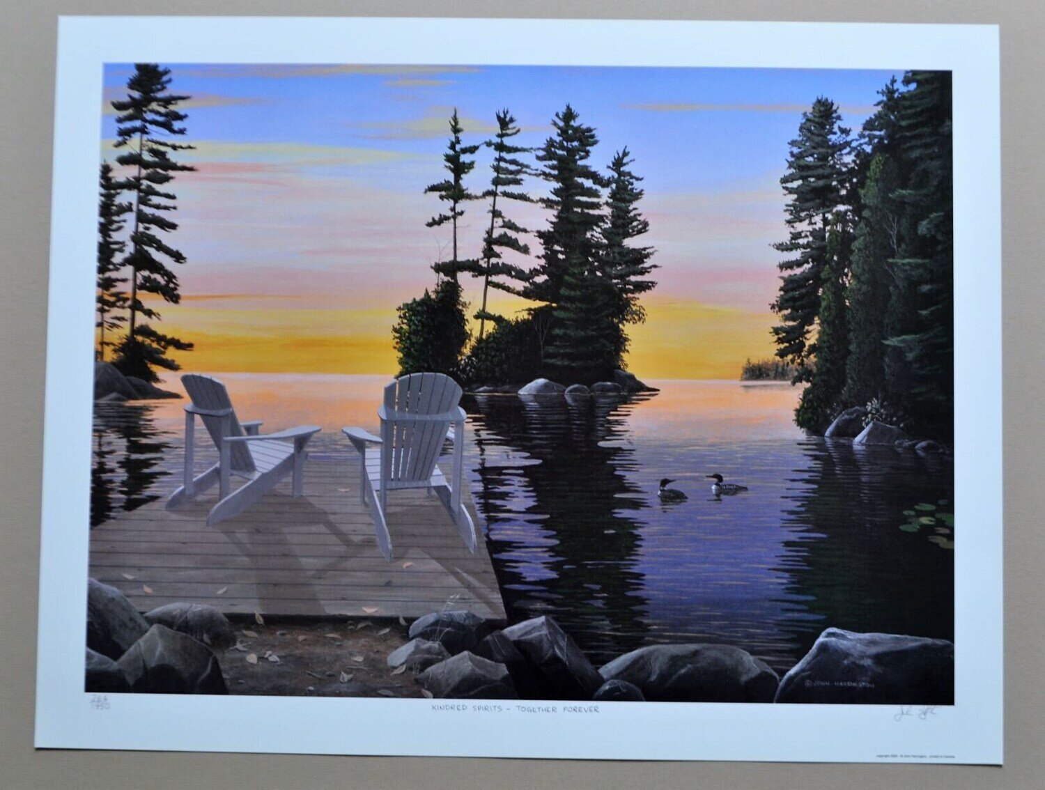 Limited Edition, 264 of 1950. Never Framed or Matted .“Together Forever ” by John Harrington.