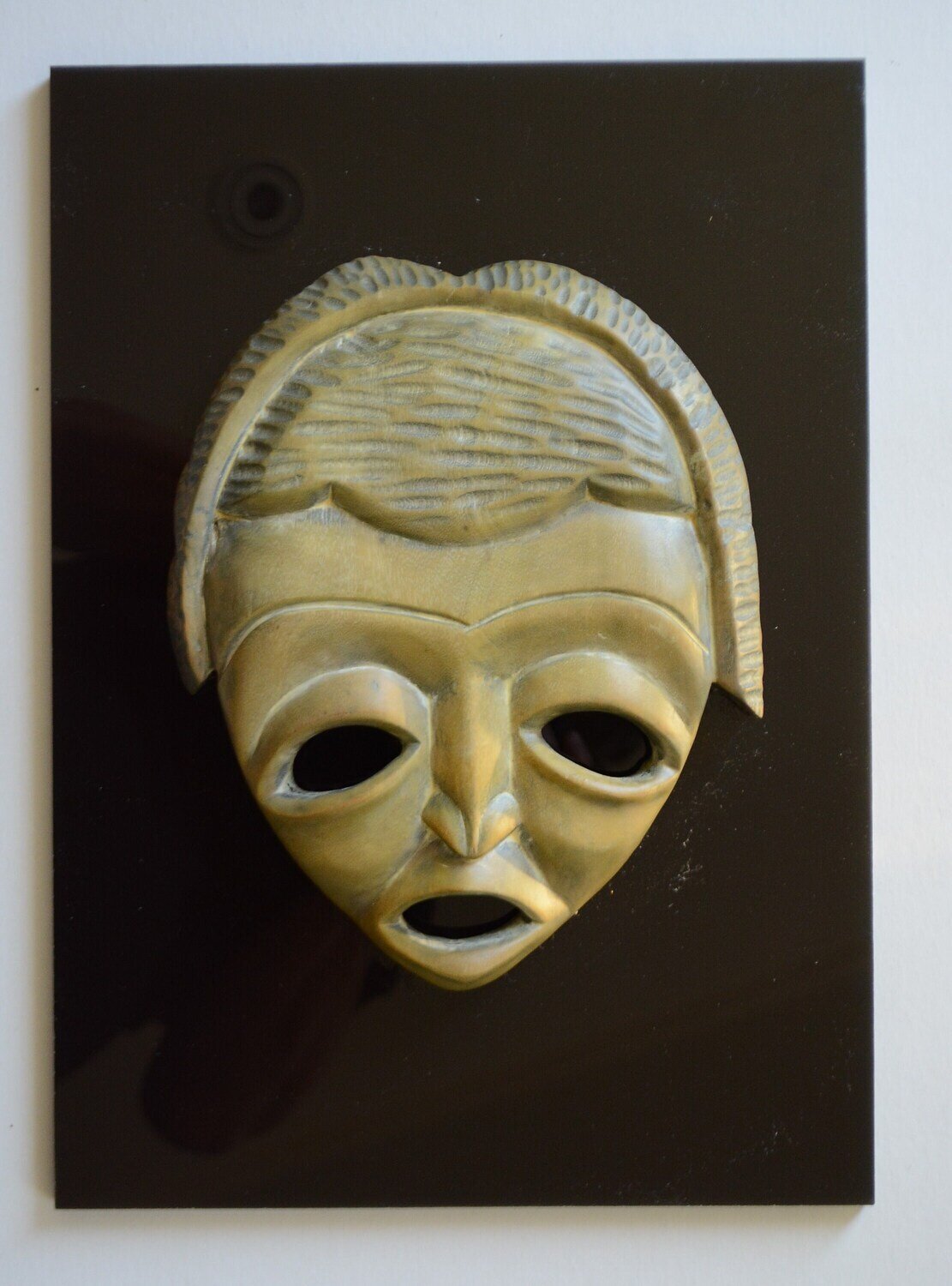 Unique Sculpture of Roswell Alien on Half Inch Plexiglass Backing. Approx. 17&quot; x 12&quot;