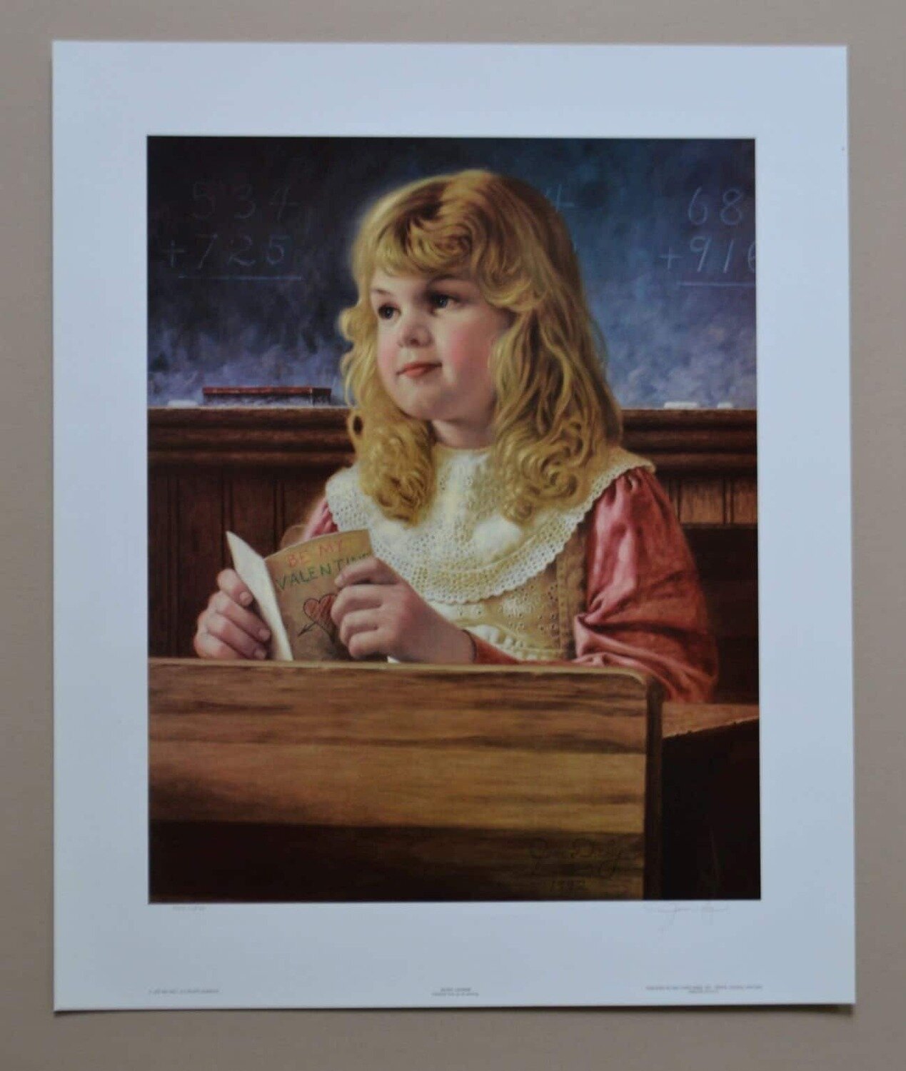Limited Edition Print by Jim Daly , 449/1500. Never Framed or Matted.  &quot;Secret Admirer&quot;
