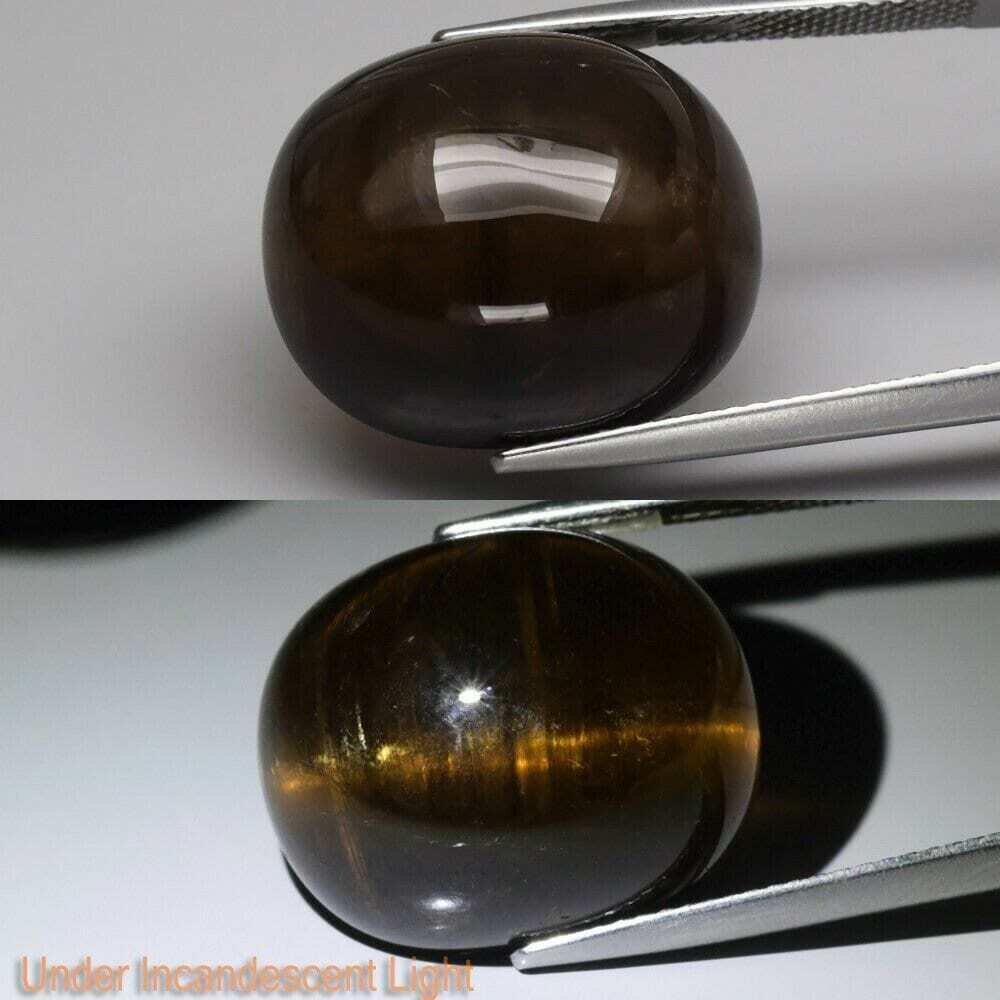 24.6 cwt. Tourmaline Cat&#39;s Eye. Untreated.  Independent  Master Valuer Appraised for $2,325. See Video
