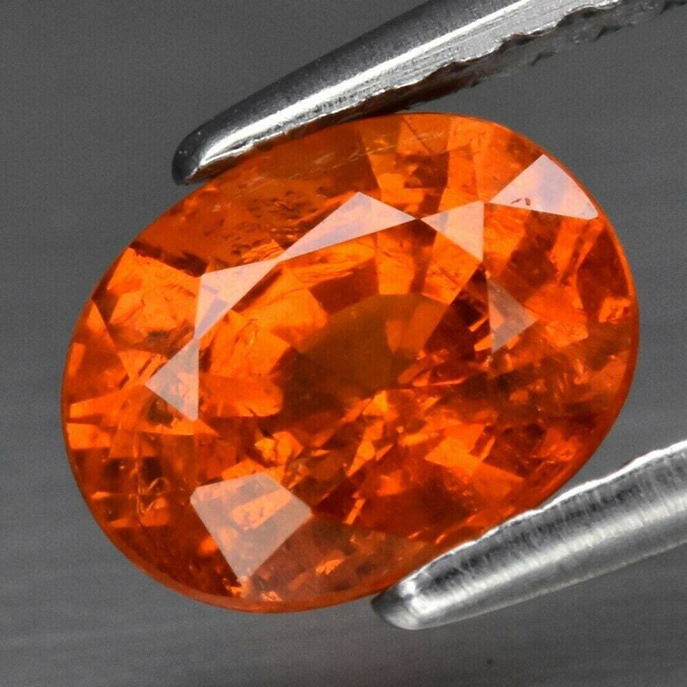 Garnet. Orange Spessartine. Approx.  1.4cwt. Natural Earth Mined. 7x5.6x4mm.  January Birthday. Unheated. See Video