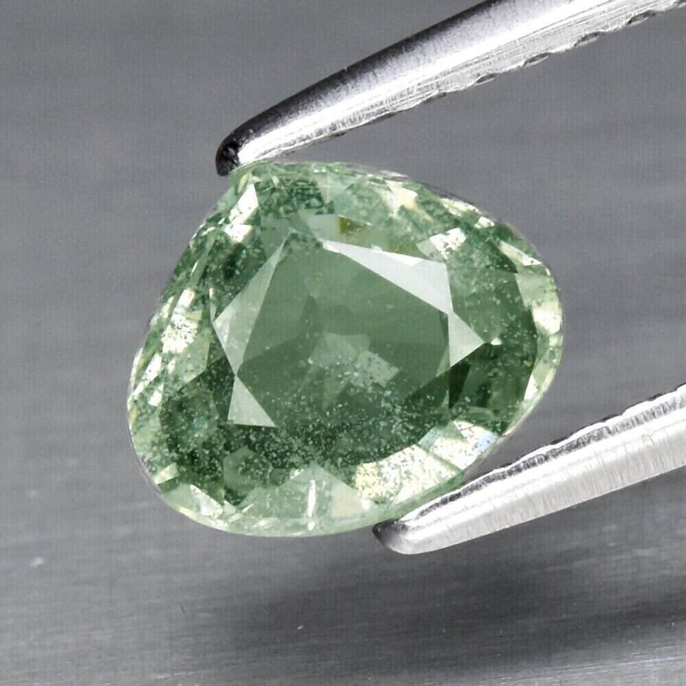Green Ceylon Sapphire. Unheated. Approx.  1.2cwt. Natural Earth Mined. 7x5.8x3.mm. See Video