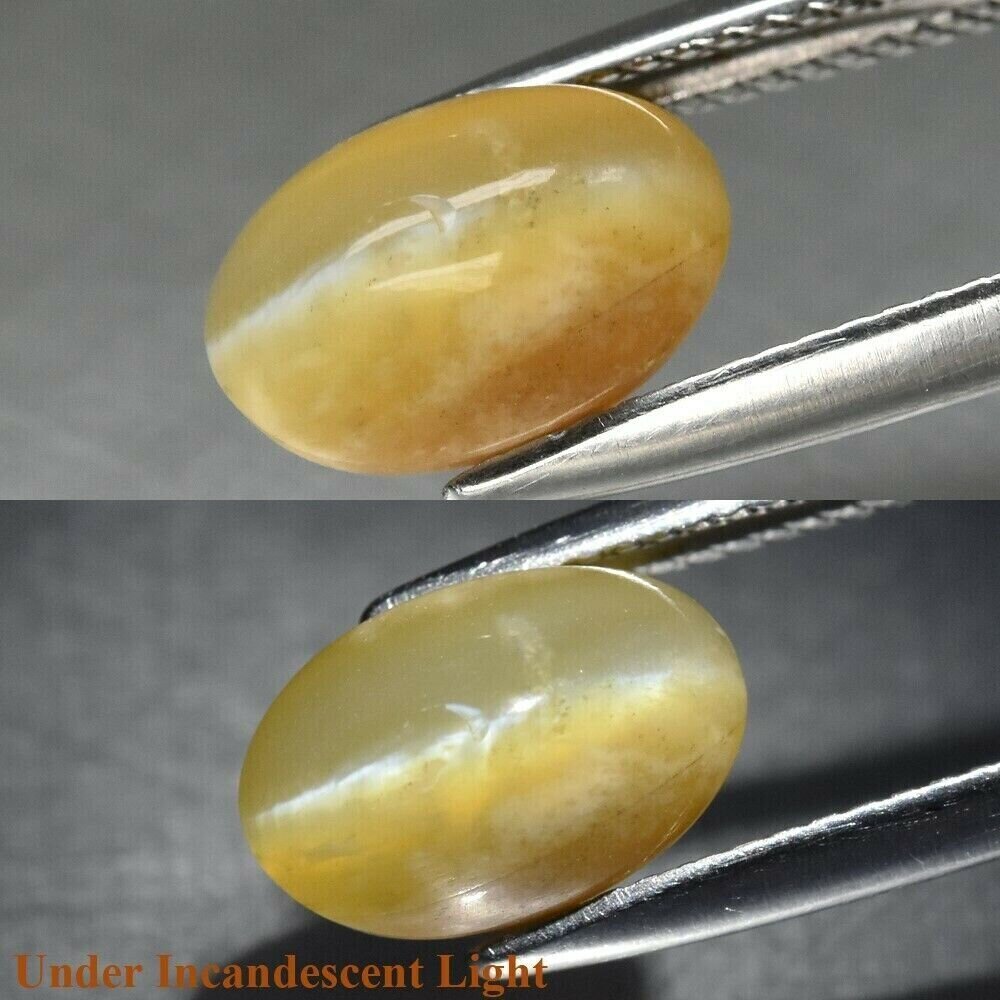 Opal Cat&#39;s Eye  Approx. 3.3cwt. Natural Earth Mined.10.7x7x7.7 mm.  Unheated. See Video
