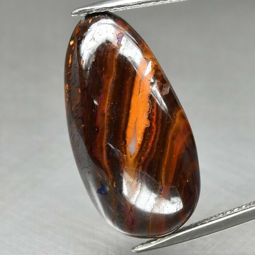 Australian Boulder Opal Approx. 14.55cwt. Natural Earth Mined. 23.7x12.3x5.5mm.  Koroit Nut. Unheated. See Video